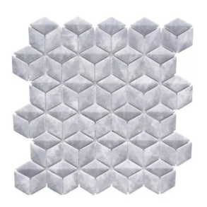 Bardiglio 3d Rhomboid - glass tile